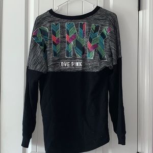PINK black colorful sweatshirt